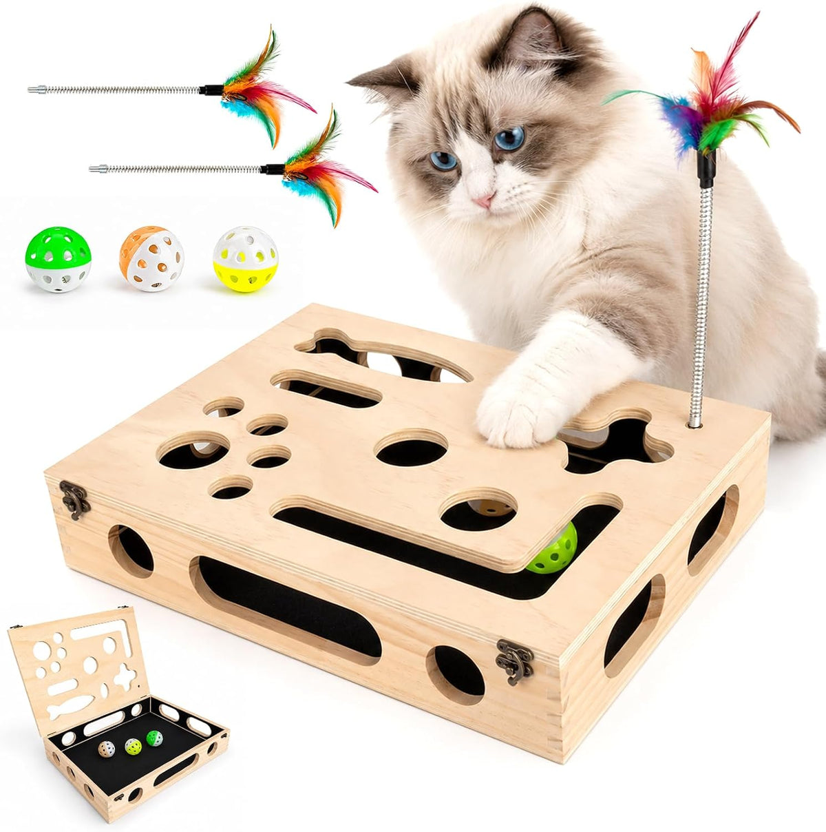 Enrich & Care Wooden Cat Play Station