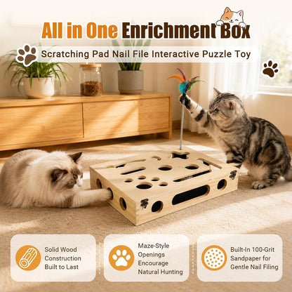 Enrich & Care Wooden Cat Play Station