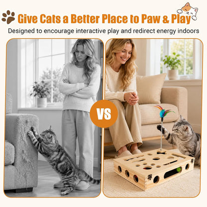 Enrich & Care Wooden Cat Play Station
