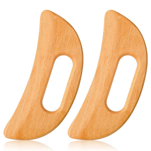 Wooden scraping therapy tools Half-Moon Gua Sha Board for Body - Anti Cellulite Slimming Massage Tool & Body Scraping Therapy